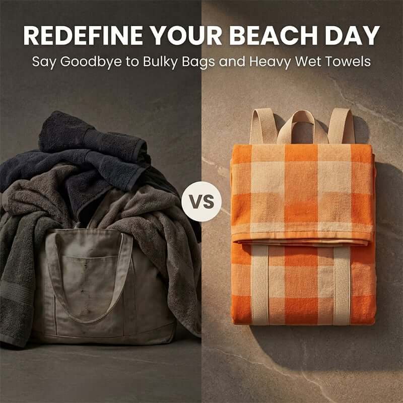Convertible Beach Towel Bag | Carry Less, Enjoy More | 50% OFF Now