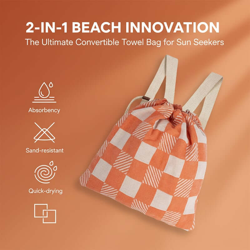 Convertible Beach Towel Bag | Carry Less, Enjoy More | 50% OFF Now