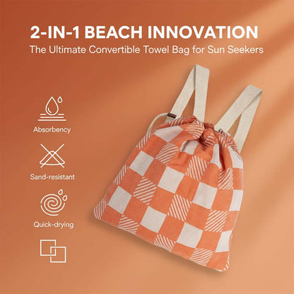 Convertible Beach Towel Bag | Carry Less, Enjoy More | 50% OFF Now
