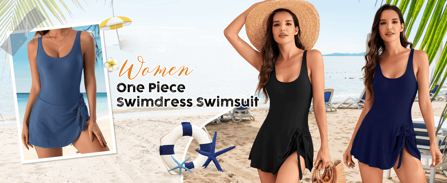 Tummy Control Swim Dress | Confident Summer Beach Style | 50% OFF Now