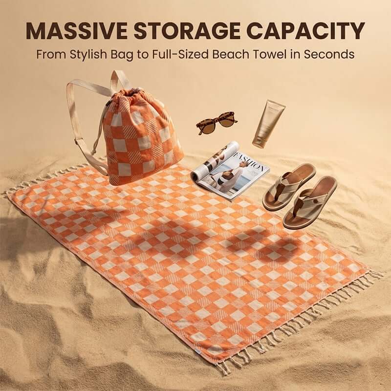 Convertible Beach Towel Bag | Carry Less, Enjoy More | 50% OFF Now