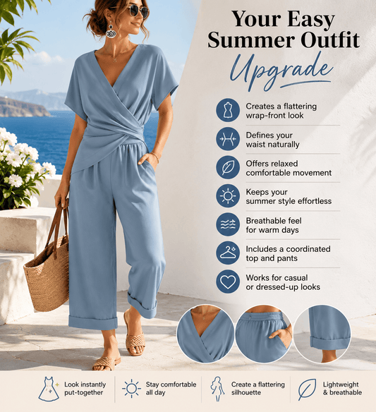Elegant Two-Piece Summer Set | Effortless Chic Everyday Style | SAVE 54% NOW