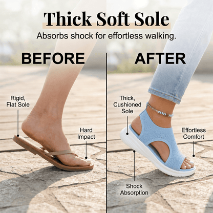 Women's Knit Platform Sandals | Walk Comfortably All Summer | 50% OFF Now