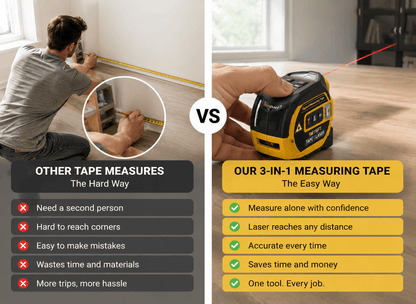 3-in-1 Laser Tape Measure