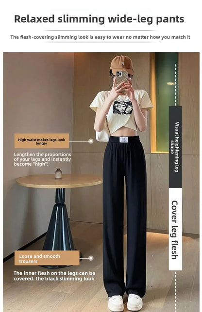 Ice Silk High Waist Pants | Stay Cool & Stylish All Day | SAVE 50% NOW