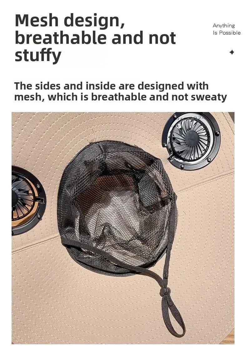 Solar Fan Hat | Stay Cool Outdoors | 50% OFF Now