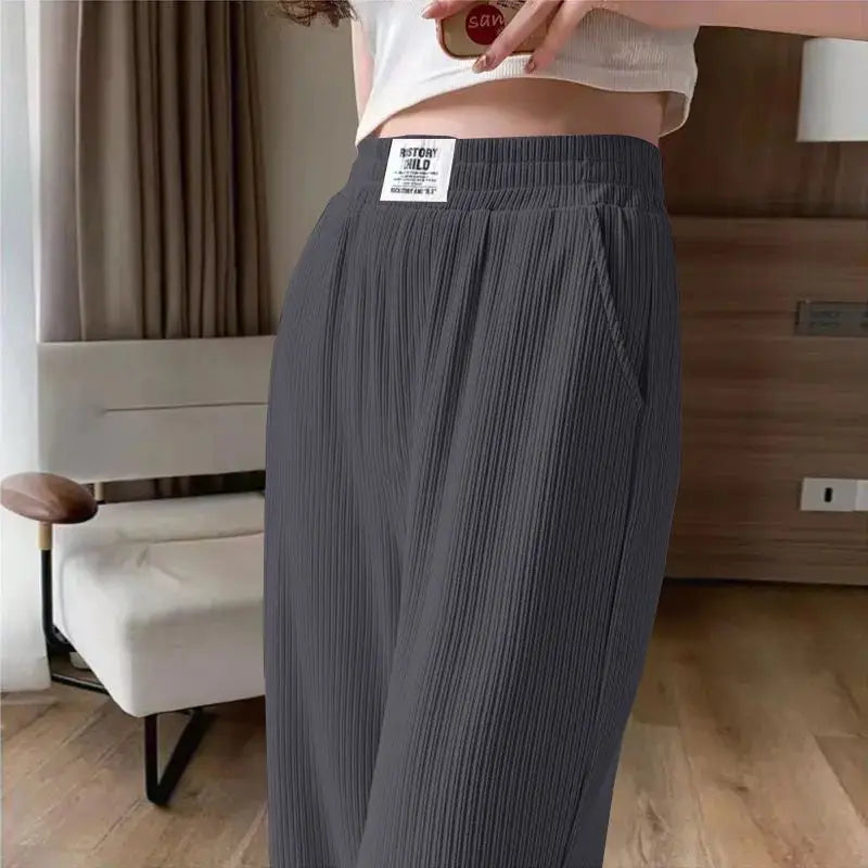 Ice Silk High Waist Pants | Stay Cool & Stylish All Day | SAVE 50% NOW