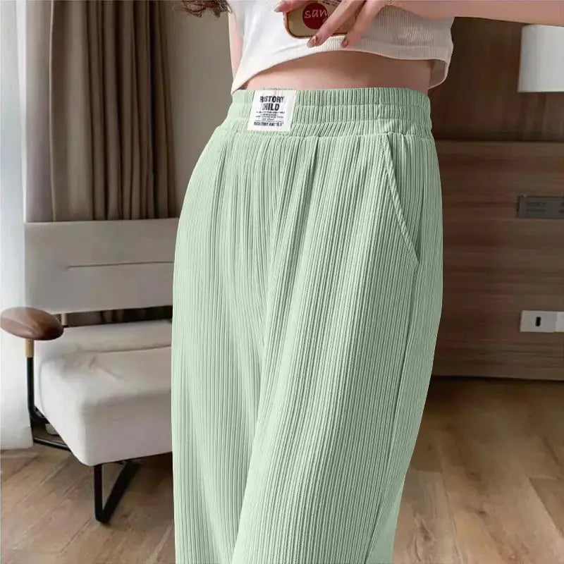 Ice Silk High Waist Pants | Stay Cool & Stylish All Day | SAVE 50% NOW