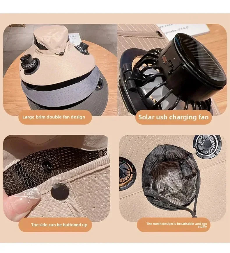 Solar Fan Hat | Stay Cool Outdoors | 50% OFF Now