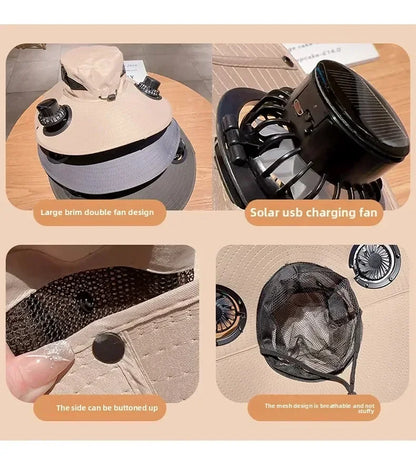 Solar Fan Hat | Stay Cool Outdoors | 50% OFF Now