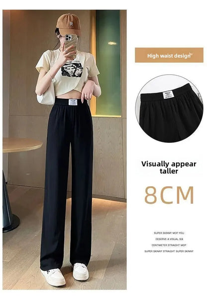 Ice Silk High Waist Pants | Stay Cool & Stylish All Day | SAVE 50% NOW