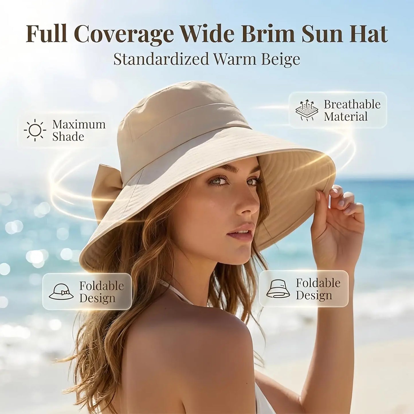 Wide Brim Sun Hat | Stylish Sun Protection All Summer | 50% OFF Now