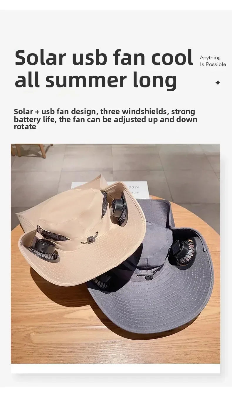 Solar Fan Hat | Stay Cool Outdoors | 50% OFF Now