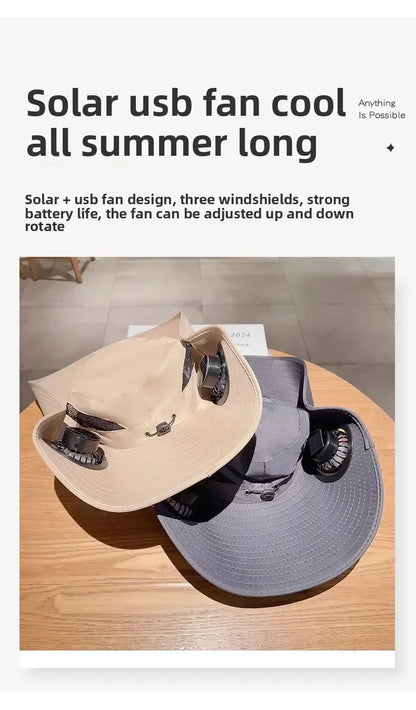 Solar Fan Hat | Stay Cool Outdoors | 50% OFF Now