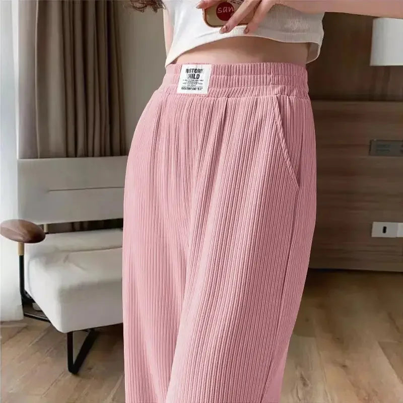 Ice Silk High Waist Pants | Stay Cool & Stylish All Day | SAVE 50% NOW