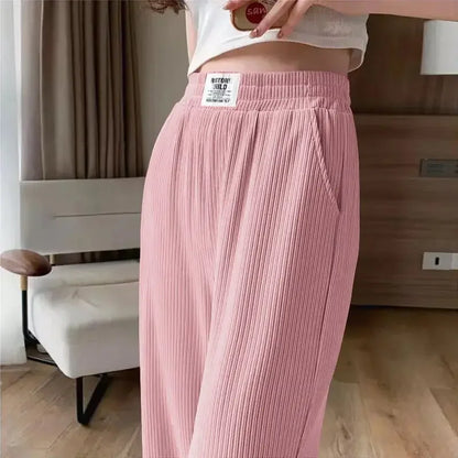 Ice Silk High Waist Pants | Stay Cool & Stylish All Day | SAVE 50% NOW