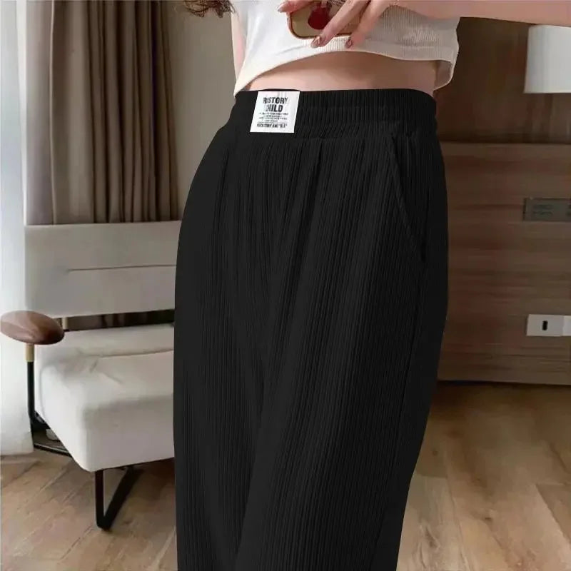 Ice Silk High Waist Pants | Stay Cool & Stylish All Day | SAVE 50% NOW