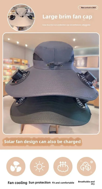 Solar Fan Hat | Stay Cool Outdoors | 50% OFF Now