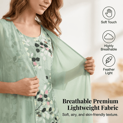 Chiffon Dress & Cardigan Set | Elegant Summer Style Made Easy | SAVE 58% NOW