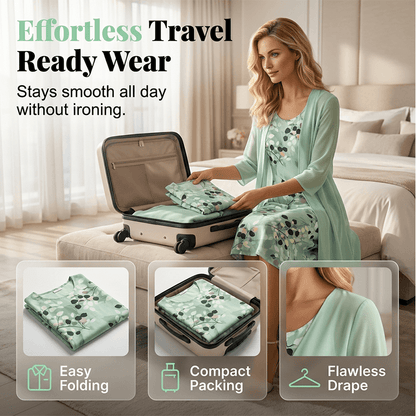 Chiffon Dress & Cardigan Set | Elegant Summer Style Made Easy | SAVE 58% NOW