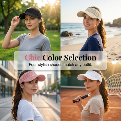 Women’s Ponytail Visor Hat | Stylish Sun Protection Outdoors | 50% OFF Now