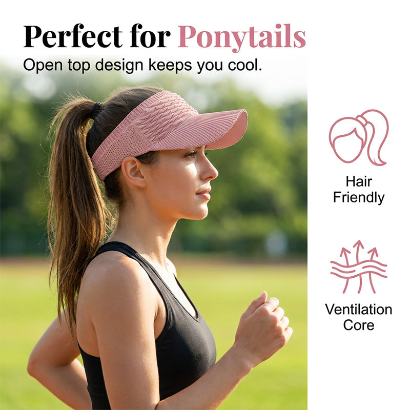 Women’s Ponytail Visor Hat | Stylish Sun Protection Outdoors | 50% OFF Now