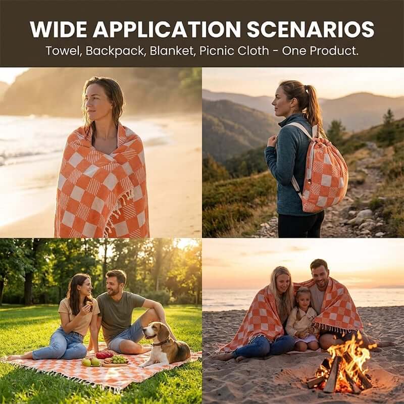 Convertible Beach Towel Bag | Carry Less, Enjoy More | 50% OFF Now